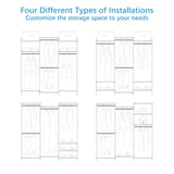 VIPEK V5 Portable Closet Wardrobe Heavy Duty Clothes Rack, Freestanding Clothing Rack with 4 Hang Rods & 8 Shelves, Adjustable Closet Rack, 68.9" L x 15.7" W x 76.4" H, Max Load 890LBS, Black VIPEK