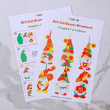 Winlyn 24 Sets Fall Craft Kits DIY Fall Gnome Ornaments Decorations Art Sets Fall Leaf Pumpkin Sunflower Foam Stickers Arts and Crafts for Kids Autumn Halloween Thanksgiving Activity Art Project Winlyn