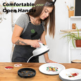 Calogy Mini Heat Press, 5" Diameter Round Heat Press Machine for T-Shirt Portable, 4 Levels Temp Max 410℉, Small Iron for Crafts, Coaster, Bag, Pillow, Ceramic, Sublimation Ink Vinyl Transfer (White) Calogy