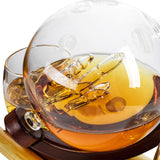 Rocket Wine & Whiskey Decanter Set, Rocket Decanter, Solar System Planets Globe Decanter, Limited Edition, Descriptive Planets Rotating Around Sun, Personal Glass planetarium, Space Lovers Gift! The Wine Savant