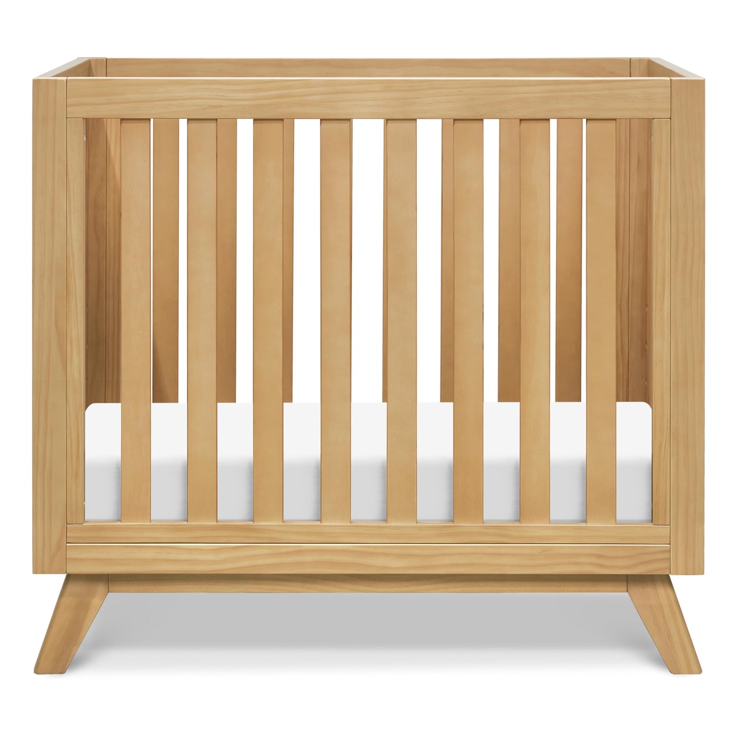 DaVinci Otto 3-in-1 Convertible Mini Crib with 4" Mattress in Walnut, Greenguard Gold Certified