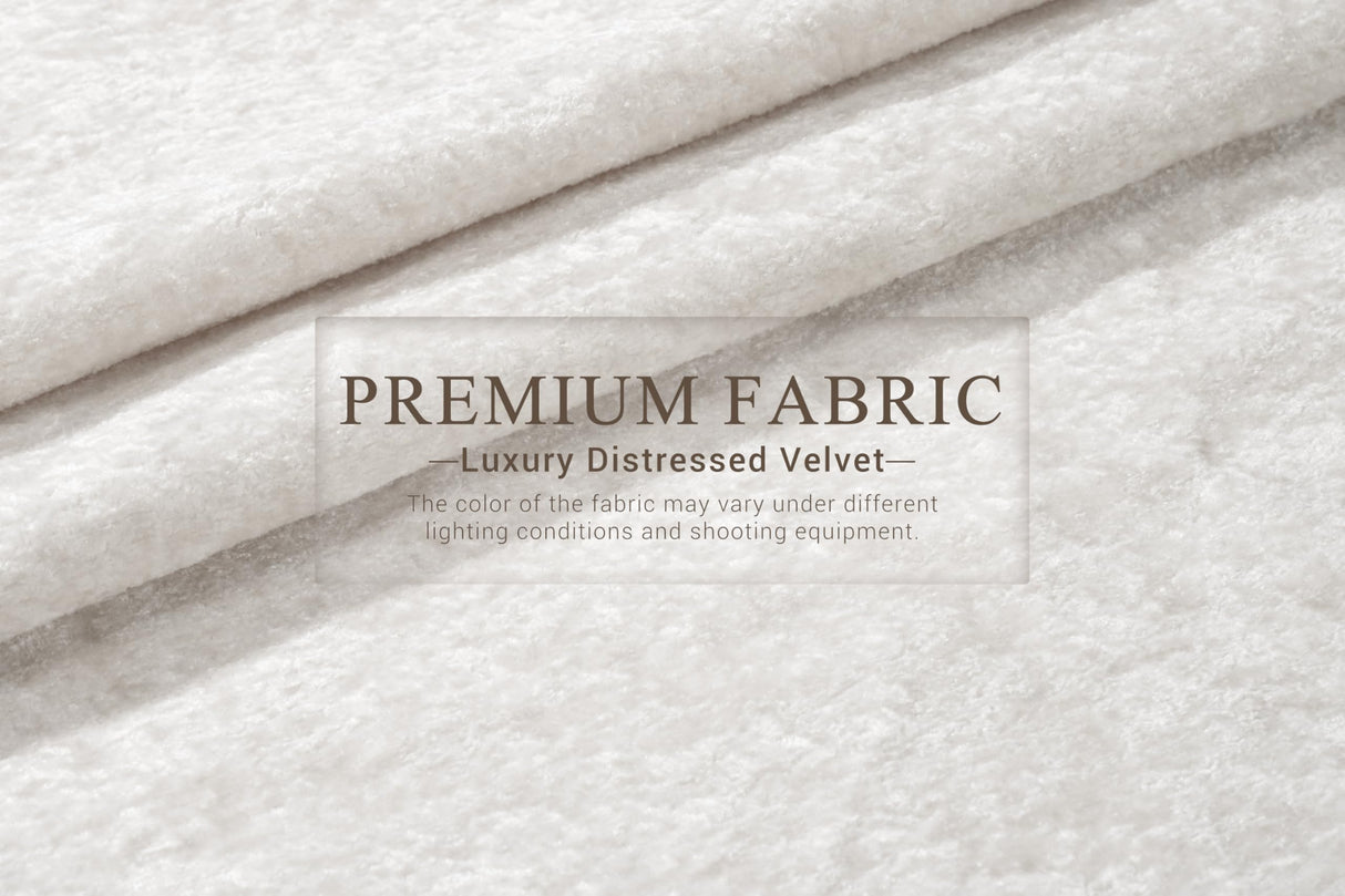 HABUTWAY 105" L-Shape Modular Sectional Sofa Couch for Living Room,No Assembly Required,Modular Comfy Sofa with Deep Seat for Living Room Bedroom,Luxury Distressed Velvet(Right,Beige) HABUTWAY