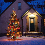 XTF2015 105ft 300 LED Christmas String Lights, End-to-End Plug 8 Modes Christmas Lights - UL Certified - Outdoor Indoor Fairy Lights Christmas Tree, Patio, Garden, Party, Wedding, Holiday (Multicolor) XTF2015