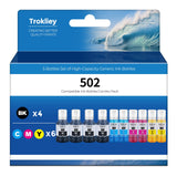 502 Ink Refill Bottle ET-2850 ET-3850 ET-2760 Replacement for 502 Ink Bottles for ET-15000 ET-3830 ET-4850 ET 2850 ET 3850 ET 2760 ET-3843 ET-4760 ET-2750 ET-3760 ET-3750 ET4750 Printer 10 Pack Trokliey