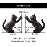 Denique Cat Decorative Bookends, Cute Book Ends to Hold Books, Bookends for Shelves, Unique Cast Iron Book Stopper for Heavy Books, Cat Office Decor, 1 Pair/2 PCS Denique