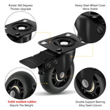 Apllamo 3" Casters Set of 4 ，4 Heavy Duty Quiet Casters, Max Load 2000LBS. Suitable to do Soft Wheels for cart, Glide Quietly and Protect The Floor, casters Set of 4 Heavy Duty. Apllamo