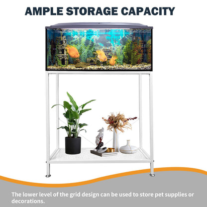 Fish Tank Stand: The Perfect 29 Gallon Metal Aquarium Stand Measuring 32.7" W x 13" D x 32.3" H to Fit Your Aquatic Display Needs.(29 Gallon-White) - WoodArtSupply