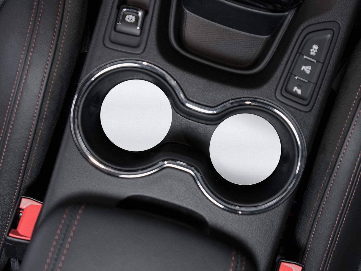 WIRESTER White Absorbent Round Fabric Felt Neoprene Sublimation Blank Car Coasters for Drinks (2.87 inches), 10 pcs Set WIRESTER