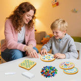 10 Set DIY Mosaic Tiles for Crafts Mixed Color Glass Mosaic Kits with Wooden Coasters DlY Coasters Kit Mosaic Supplies for Adult DIY Kit Bamboo Coaster for Drinks Tray Airsnigi