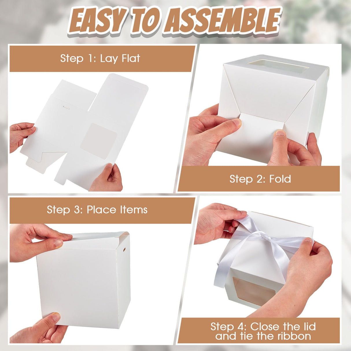 Yeaqee 24 Pcs Sublimation Mugs Gift Boxes Transparent Gift Packaging Box Christmas Mugs Gift for 11oz 12oz 15oz Blanks Mugs for Wedding Baby Shower Party Favor Yeaqee