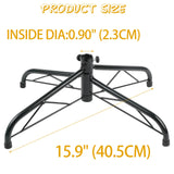 CCINEE Metal Christmas Tree Stand, Universal Folding Xmas Tree Stand 15.7 Inch Replacement Tree Stand Base for 3 Ft to 6 Ft Christmas Artificial Trees Fake Tree, Green CCINEE