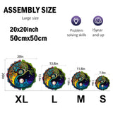 JIGFOXY Wooden Puzzle for Adults, Tree of Life Wooden Jigsaw Puzzles, Unique Zen Shape Puzzles, Christmas Thanksgiving Gifts for Family Friend(S-7.9 * 7.9in-100psc) Jigfoxy