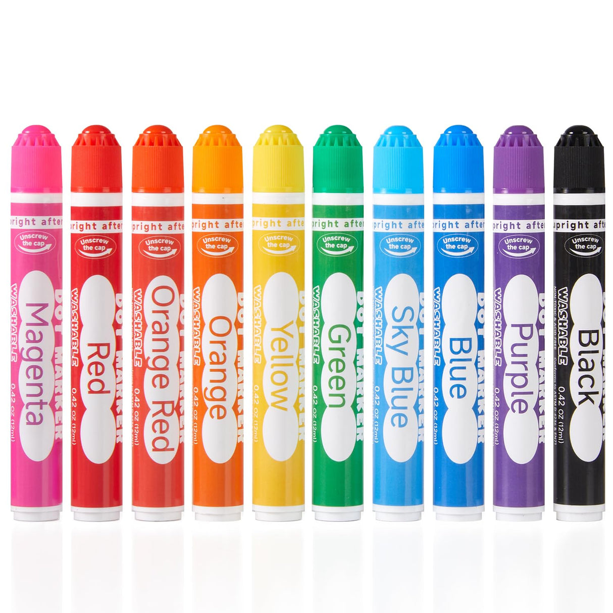 Shuttle Art Dot Markers, 10 Colors Washable Markers for Toddlers,Bingo Daubers Supplies Kids Preschool Children, Non Toxic Water-Based Shuttle Art