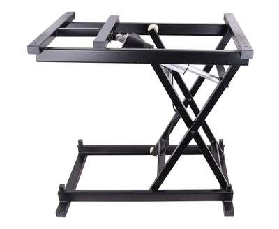 ECLV 30'' Electric Manual Control Dining Table Coffee Table Lift,Black,110V-240V,Working Platform Computer Desk Electronic Scissor Lift with 2 USB Charger Ports,200LBS Weight Capacity