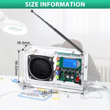 FM Radio Kit, Icstation Soldering Project Radio with LED Flashing Lights DIY Radio Kits with Headphone Jack LCD Display Soldering Practice Kit FM 76-108MHz for STEM Educational Father's Day Present IS