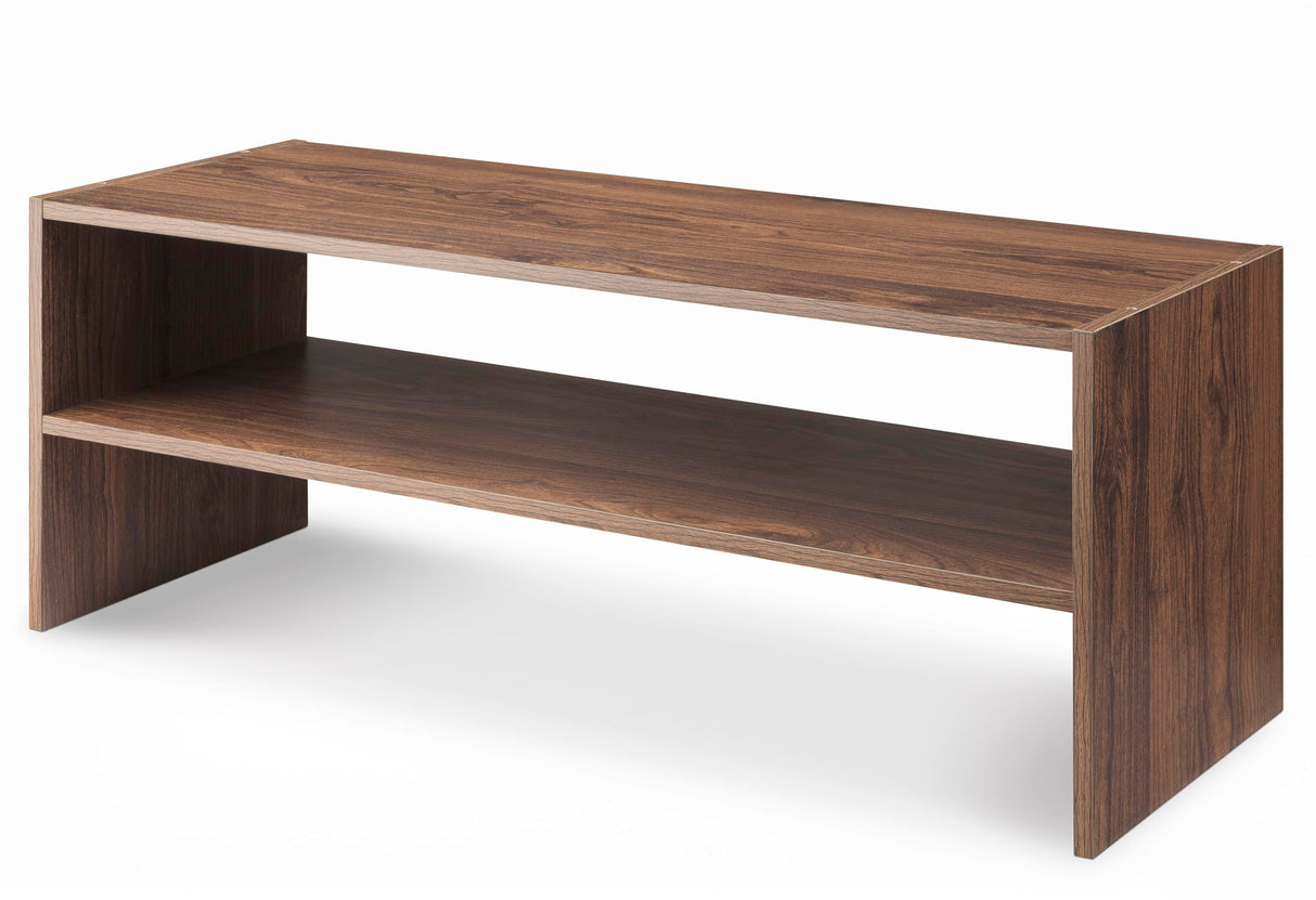 Whitmor Wood Stackable 2-Shelf Shoe Rack, Walnut, 31 inches Whitmor