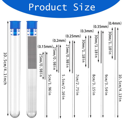 Giantree 60 Pieces 3D Printer Nozzle Cleaning Kit, 3D Printer Nozzle Cleaner, Stainless Steel Nozzle Cleaning Needles, 3D Printer Accessory 3D Printer Tool Kit (Diameter 0.15/0.2/0.25/0.3/0.3 - WoodArtSupply