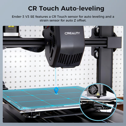 Creality Ender 3 V3 SE 3D Printer 250mm/s Max Printing Speed Upgraded Visual UI Auto Filament Loading and Unloading, Sprite Direct Extruder CR Touch Auto Leveling Dual Z-axis 8.66x8.66x9.84 i - WoodArtSupply