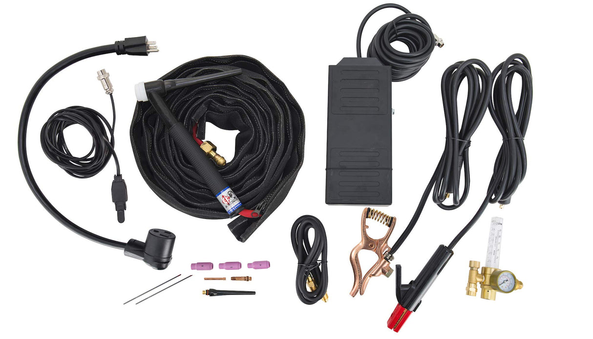 Weldpro Digital TIG 200GD AC DC 200 Amp Tig/Stick Welder with Pulse CK 17 Worldwide Superflex Torch 3 Year Warranty Dual Voltage 220V/110V welding machine W Weldpro