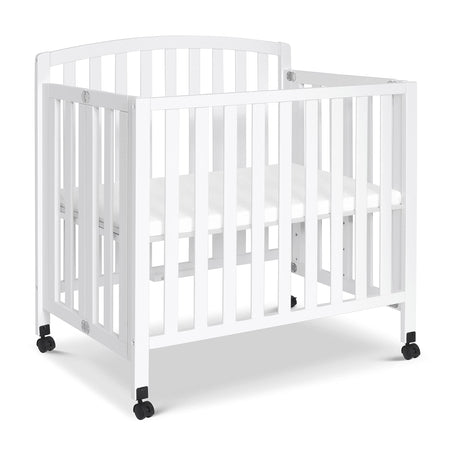 DaVinci Dylan Folding Portable 3-in-1 Convertible Mini Crib and Twin Bed in White, Greenguard Gold Certified DaVinci