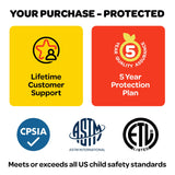 JoyBerri Bouncy House - 16.8' x8.9' Ft Extra Large, Inflatable Bounce House for Kids and Adults - with Air Blower, Volleyball Net, Basketball Hoop and Slide - ASTM Certified JOYBERRI