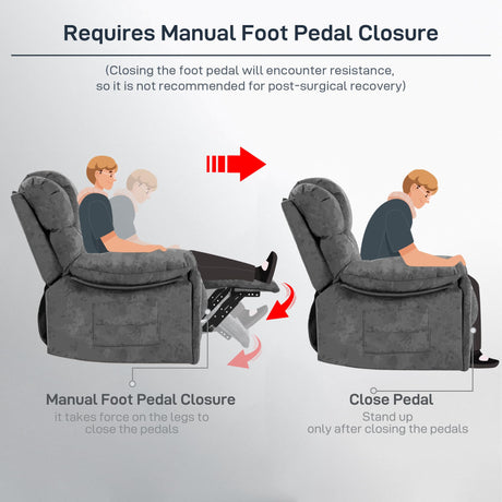 HOMYEDAMIC Recliner Chair Modern Ergonomic Lounge Single Sofa Seat Living Room Gravity Recliners Foam Filling 2 Cup Holders & Side Pocket HOMYEDAMIC