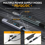 FNIRSI HS-02B 100W Portable Soldering Iron Kit, 2S Fast Heating, 212-842℉, Pre-set 3 Groups Temperature, 3 210 Soldering Tips, Smart Digital Soldering Iron Pen Tool for Electronics Precision Repair FNIRSI