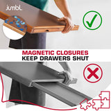 Jumbl 1500-Piece Puzzle Board | 27” x 35” Jigsaw Puzzle Table | 6 Removable Magnetic Sorting Drawers | Smooth Plateau Fiberboard Work Surface & Hardwood Construction | for Games & Puzzles Jumbl