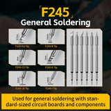 FNIRSI DWS-200 200W Precision Digital Soldering Station Kit, with 3 F210 & 6 F245 Soldering Iron Tips and 2 Helping Hands, Temp Value & Curve Mode, 3 Temperature Storage, Full-Color Display FNIRSI