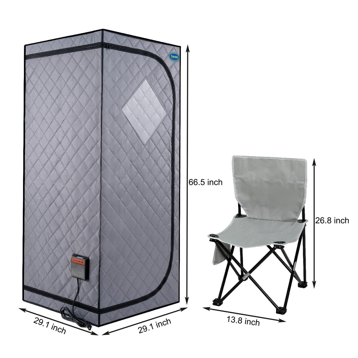 KUNSANA Full Size Portable Far Infrared Sauna Tent,Personal Home Sauna Spa with Heating Foot Pad and Portable Chair KUNSANA