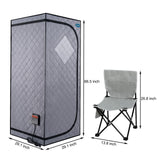 KUNSANA Full Size Portable Far Infrared Sauna Tent,Personal Home Sauna Spa with Heating Foot Pad and Portable Chair KUNSANA