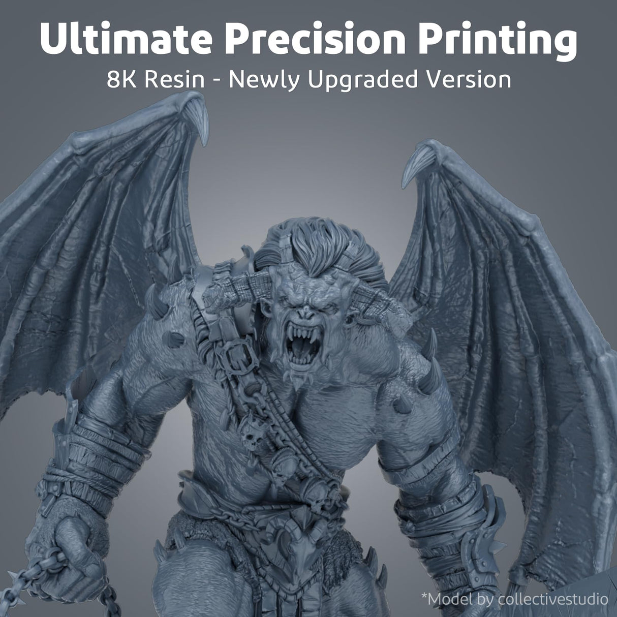 ELEGOO Water Washable 8K 3D Printer Resin 1000g Grey, 405nm Highest Precision Resin Rapid Printing Low Shrinkage LCD UV-Curing for Saturn 3 Ultra Saturn 4 Ultra ELEGOO