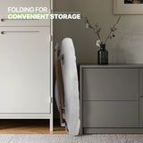 Magshion Saucer Chair for Adults, Oversized Folding Cozy Moon Chair with Gold Metal Frame, Furry Faux Fur Comfy Lazy Seat for Bedroom, Living Room, Dorm Room, Apartment (White) Magshion