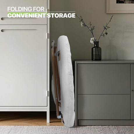 Magshion Saucer Chair for Adults, Oversized Folding Cozy Moon Chair with Gold Metal Frame, Furry Faux Fur Comfy Lazy Seat for Bedroom, Living Room, Dorm Room, Apartment (White) Magshion