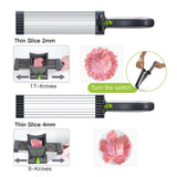 Jonscook Fresh Meat Slicer, Manual Fresh Meat Cutter Food Slicer, Fresh Meat Slicing Shredding, Meat Cleavers -Gray Jonscook