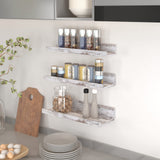 Lavezee 16 Inch Floating Shelves for Wall Set of 3, Rustic Picture Ledge Wall Mounted Shelf for Living Room, Bedroom, Kitchen, Bathroom, Distressed White Lavezee