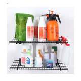 Aking Ace 2 Pack Garage Wall Mounted Shelf, 23.6" x 11.4" Heavy Duty Wall Storage Shelves for Garage, Workshop, Laundry Room and Kitchen, Max Load 50 lbs (Black,2 Pack) Aking Ace