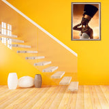 Bimkole 5D Diamond Painting Kits African American Women, Full Drill Exotic Beauty Paint with Diamonds Art DIY Rhinestone Embroidery by Number Kits Cross Stitch Home Wall Craft Decoration(12x16inch Bimkole