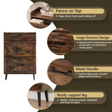 Maupvit Shoe Cabinet with 2 Flip Drawers,Hidden Shoe Storage Cabinet with 1 Pull Drawer for Entryway,Narrow Shoe Rack,Freestanding Slim Shoe Organizer Cabinet for Hallway,Brown Maupvit