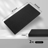 UMIACOUSTICS 2 PCS Acoustic Panel, 47.2" x 23.6" x 2" Fiberglass Sound Proof Wall Panels, Sound Absorbing Panels for Studios, Office, Home Theater. Black UMIACOUSTICS