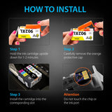 Smart Ink Compatible Ink Cartridge Replacement for HP 902 XL 902XL (4 Combo Pack) to use with Officejet Pro 6978 6968 6974 6975 6960 Officejet 6951 6954 6956 6958 Printers Smart Ink