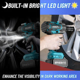 Seesii 1000Nm(738ft-lbs) Cordless Impact Wrench High Torque,1/2" Brushless Impact Gun w/Two 4.0AH Battery,Fast Charger, 5 Sockets & Storage Case, Electric Impact Wrench for Car Truck,WH760 Seesii