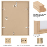 puthiac 11x14 Oak Wood Picture Frame - Minimalist 11x14 Frame Wood for Wall Art Decor, 11"x14" Natural Solid Wood Poster Frames for Wall Art Photo and Prints(3 Pack, Beige) puthiac