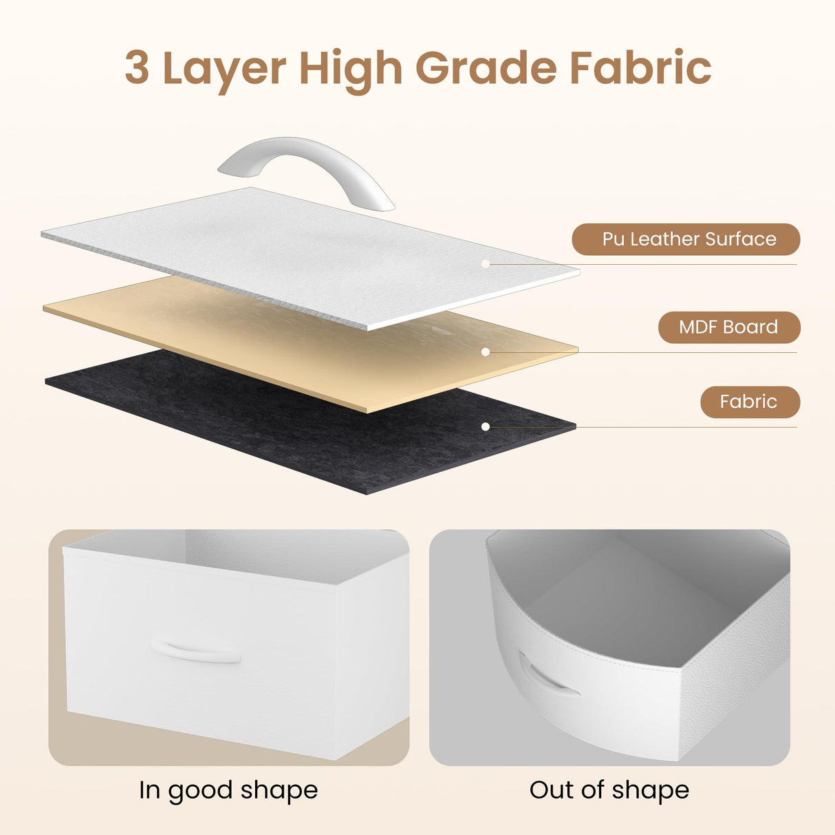 Patikuin 63" Dresser TV Stand for 65 70 75 Inch TV, Fabric Chest of Drawers with Charging Station, LED Lights, Open Shelves & 12 Drawer Dresser, Modern Entertainment Center, White Patikuin