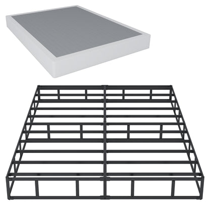 HOBINCHE King Box Spring - 7 Inch High Profile Box Spring for King Bed, Sturdy Metal Frame Mattress Foundation, Easy Assembly, Quiet & Noise-Free