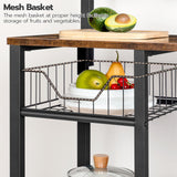 HOOBRO Rustic Brown Bakers Rack with Power Outlet and Storage Solutions HOOBRO