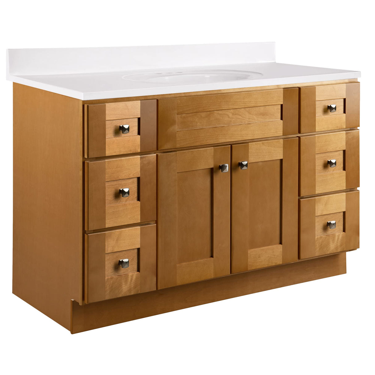 Design House Brookings 48 Inch Bathroom Vanity, Ready to Assemble, Modern Birch, 599001-MBH Design House
