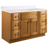 Design House Brookings 48 Inch Bathroom Vanity, Ready to Assemble, Modern Birch, 599001-MBH Design House