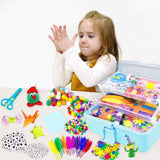3000Pcs Arts and Crafts Supplies for Kids Crafts for Girls 8-12 Craft Kit with Pipe Cleaners Beads Crafts for Kids DIY School Supplies Set Crafting Box for Girls Boys Age 4-6, 6-8, 8-12 years Gifts VLUSSO