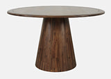 Nash Mid-Century Modern 50" Round Pedestal Dining Table, Walnut Jofran Inc.